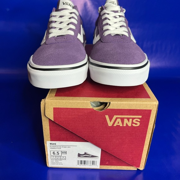 Vans Ward Purple White Women’s Size 6.5 Casual Sneaker Fast Shipping With Box - Picture 6 of 6
